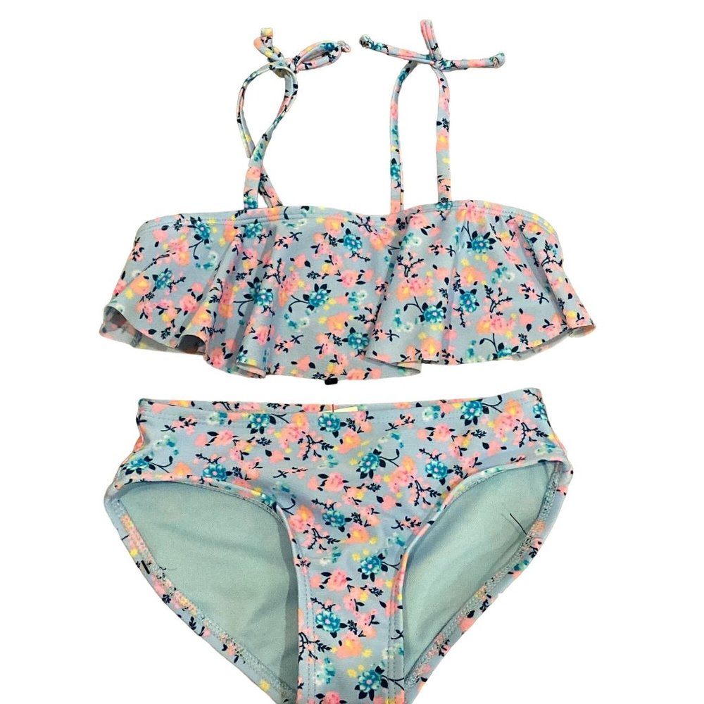 Art class Girls' Bikini Set 2 pc Floral Sky Blue Size XS (4/5)